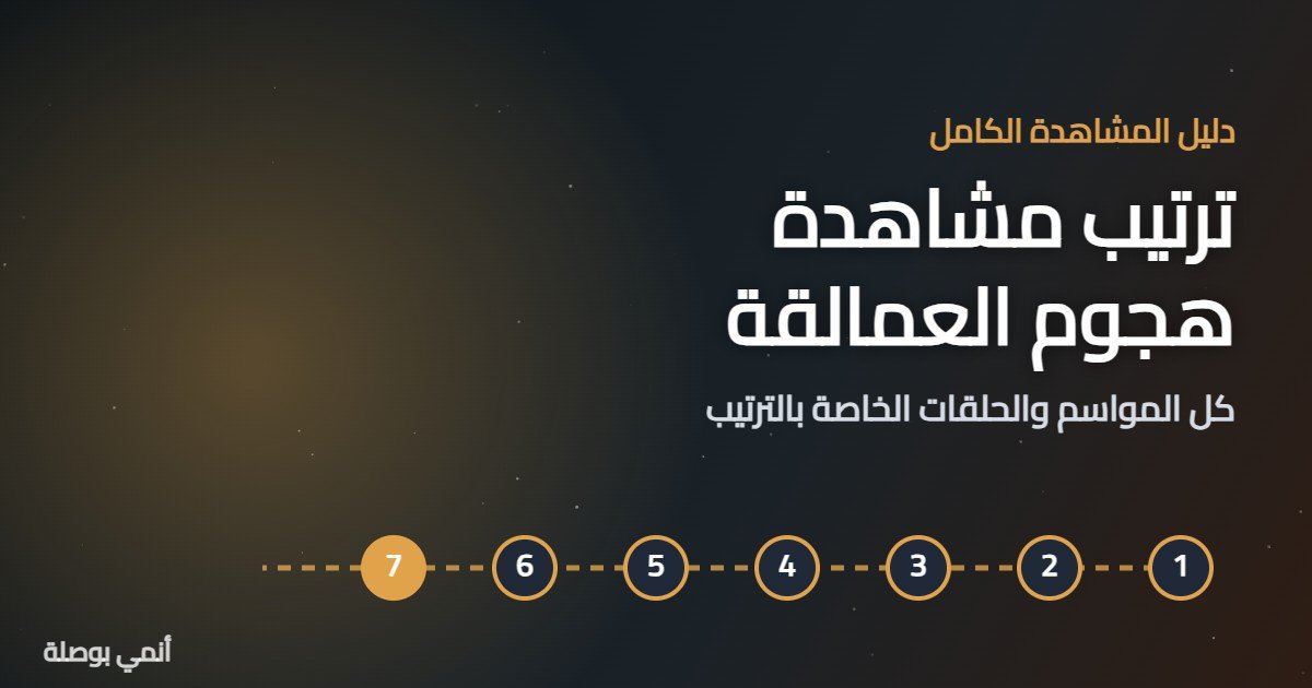 ترتيب مشاهدة هجوم العمالقة: كل المواسم والحلقات الخاصة بالترتيب